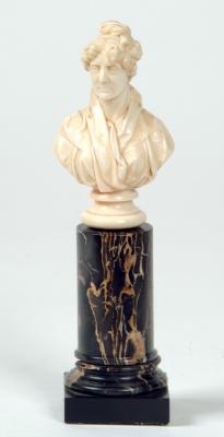 Appraisal: AN IVORY BUST possibly depicting Queen Adelaide incised to the