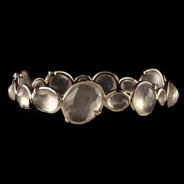 Appraisal: Ippolita Ros and Rosy Quartz Bangle Ippolita hand-hammered ros bangle