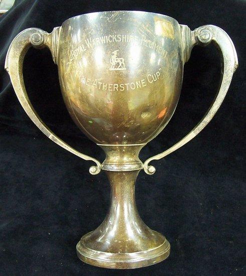 Appraisal: A twin-handled trophy cup Royal Warwickshire Regiment 'The Atherstone Cup'