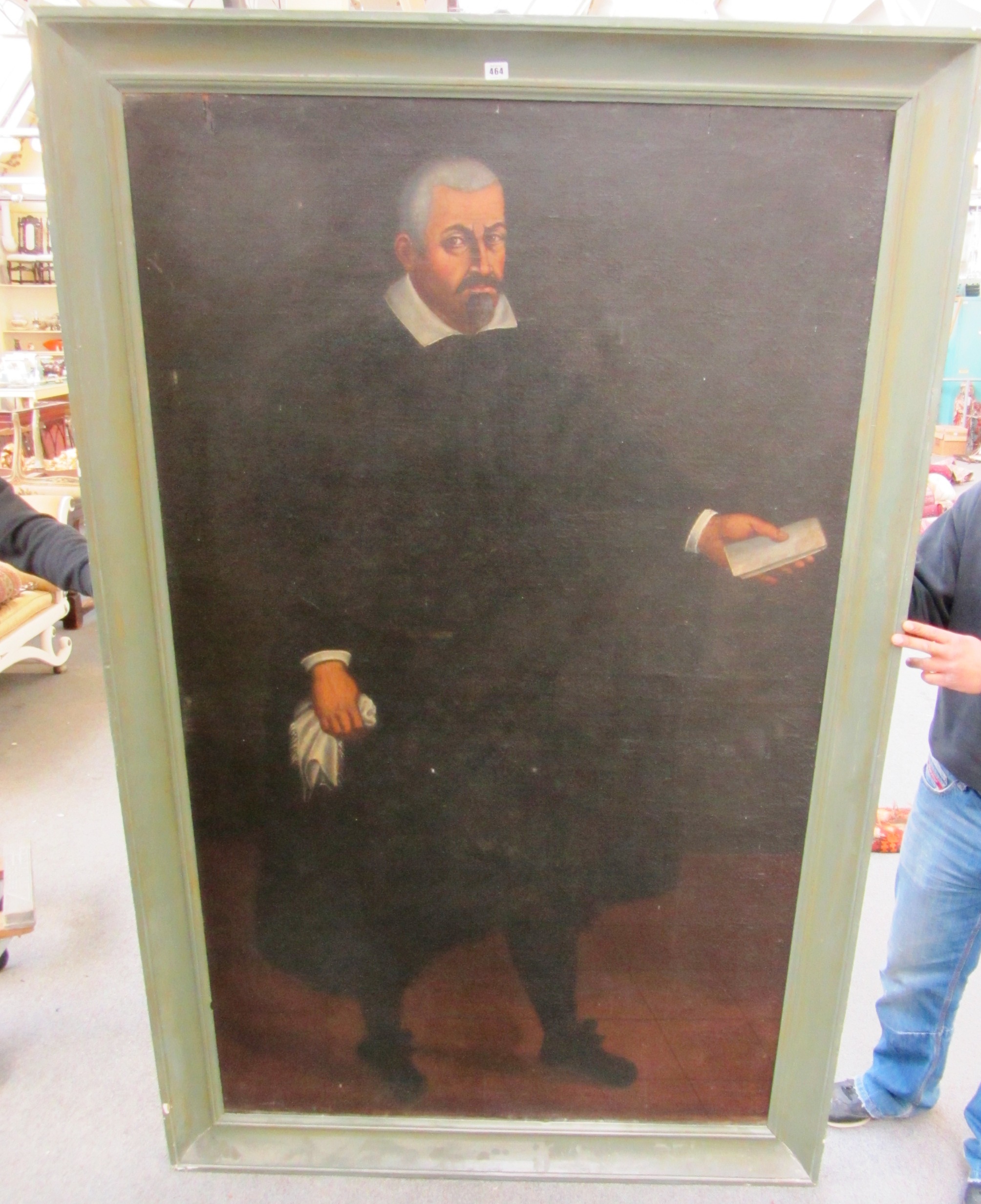 Appraisal: Continental School th century Portrait of a gentleman oil on