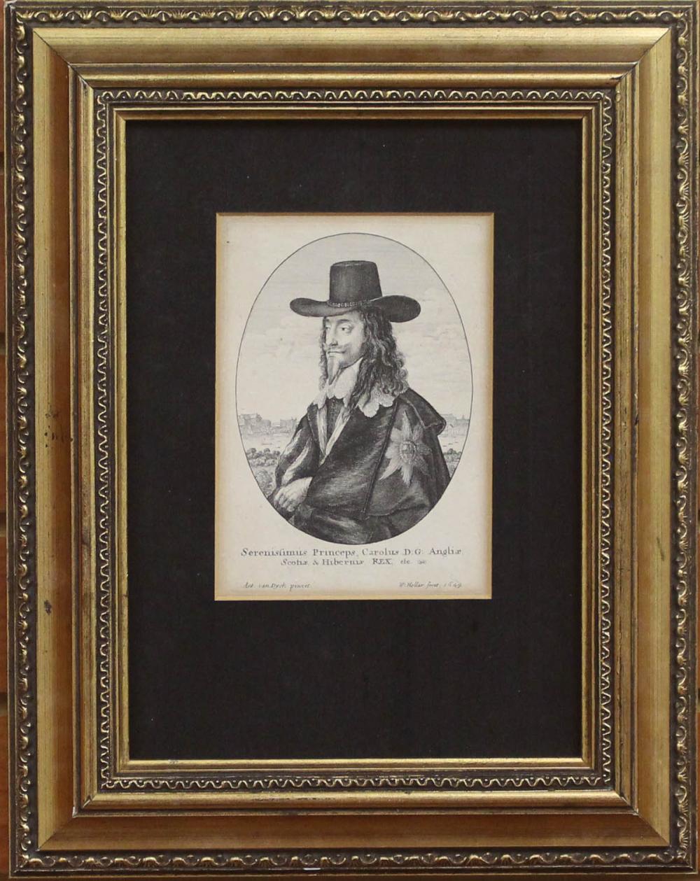 Appraisal: WENZEL HOLLAR Czech - engraving portrait of King Charles I