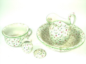 Appraisal: Copeland Spode part wash set decorated with flowers and foliage