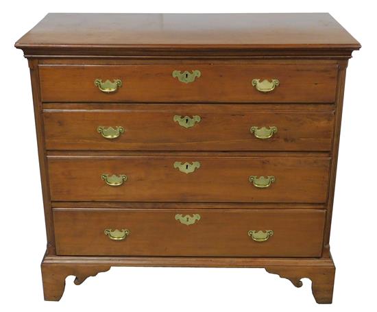 Appraisal: Eastern Connecticut Federal chest of four drawers possible base to