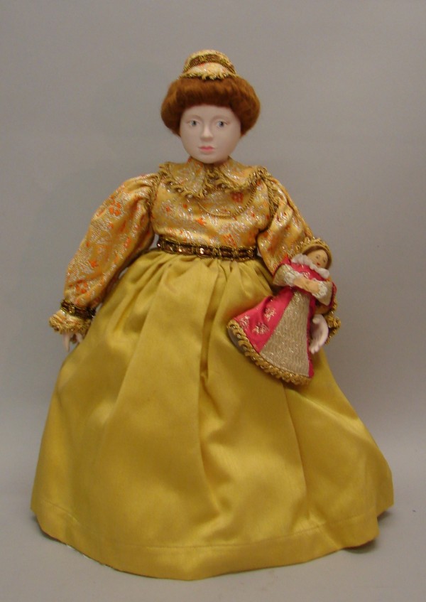 Appraisal: Historical Figure doll of a Queen holding a - Princess