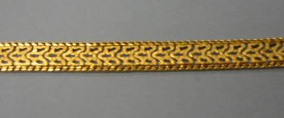 Appraisal: A CT GOLD BRACELET of flattened form having pierced links