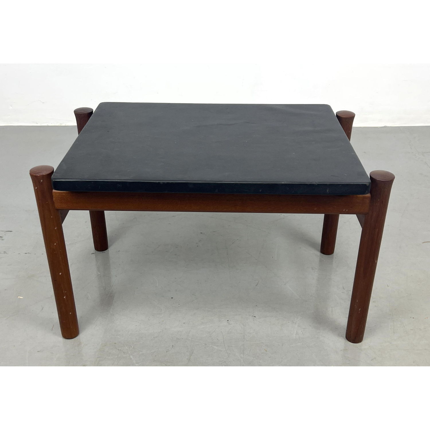 Appraisal: Soren Hansen Fritz Hansen Leather Top Teak Side Table Dimensions