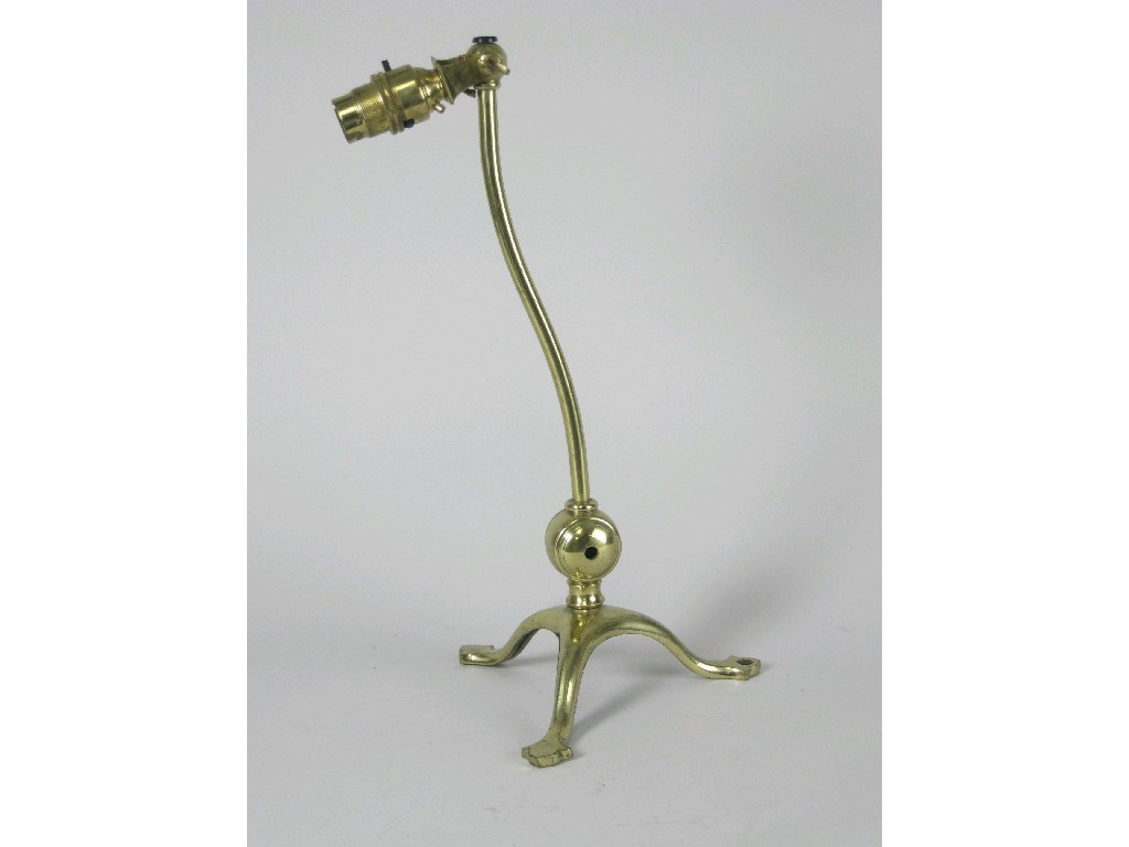 Appraisal: An Arts Crafts brass Table Lamp by Benson with tripod