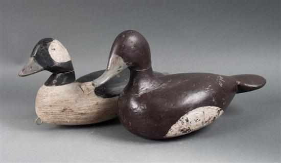 Appraisal: Carved and painted wood working ''Bufflehead'' duck decoy and similar