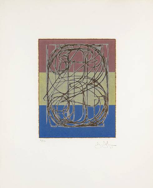 Appraisal: Jasper Johns American born through ULAE Lithograph printed in colors