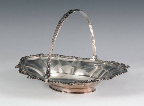 Appraisal: English silver basket ca - bearing the touch of Thomas