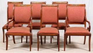 Appraisal: HENREDON CARVED MAHOGANY CHAIRS HENREDON CARVED MAHOGANY CHAIRS Two open