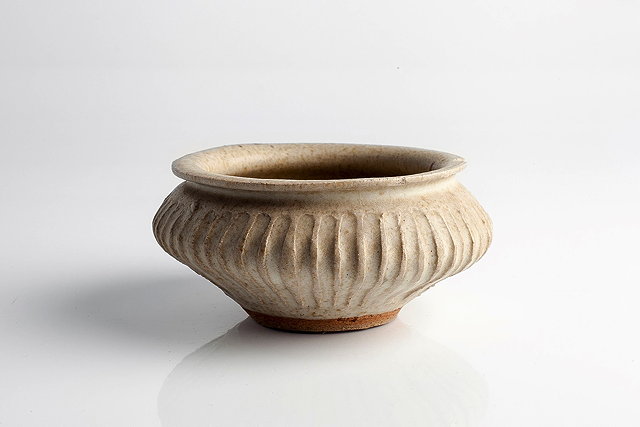 Appraisal: Katherine Pleydell-Bouverie British - Bowlof ribbed formimpressed potter's seal and