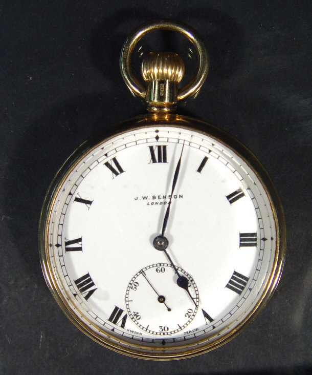 Appraisal: ct gold JW Benson gentlemans pocket watch