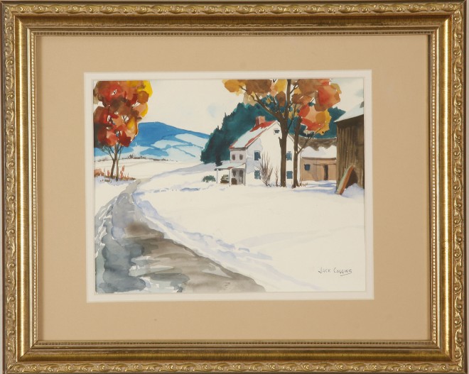 Appraisal: Jack Banham Coggins Lehigh County Farmhouse watercolor x sight SLR