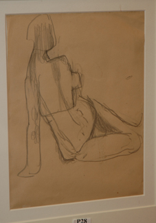 Appraisal: GODFREY MILLER SEATED FEMALE MODEL PENCIL