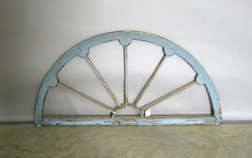 Appraisal: Blue painted transom h w