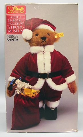 Appraisal: Santa bear in original box Camel mohair with apricot felt