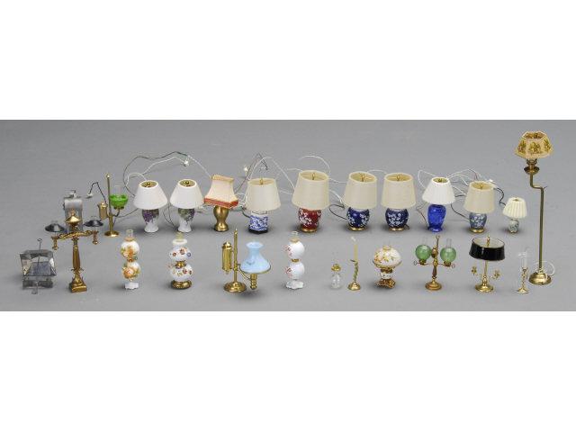 Appraisal: Lot of Miniature Lamps MN Large lot of miniature lighting