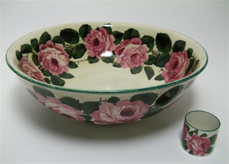 Appraisal: WEMYSS LARGE BASIN EARLY TH CENTURY decorated by Edwin Sandland