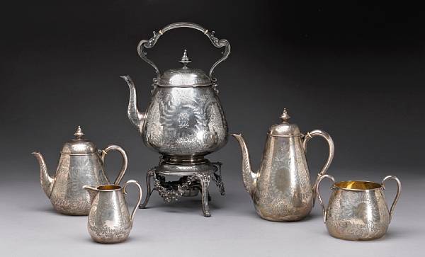 Appraisal: A Victorian silver five piece tea and coffee setBarnard amp