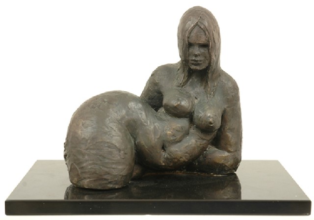 Appraisal: Guy Boyd - Swimmer Resting bronze sculpture on slate base