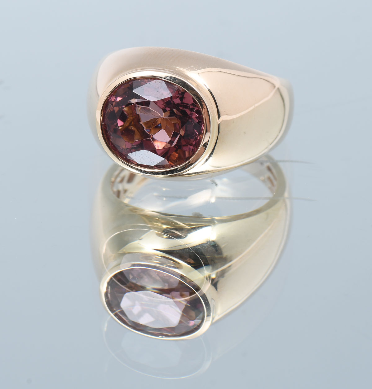 Appraisal: K CT TOURMALINE RING CT pinkish purple oval cut tourmaline