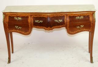 Appraisal: Italian inalid onyx top console Italian inlaid console with onyx