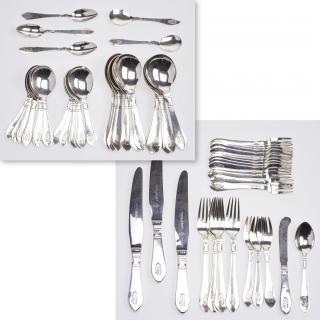 Appraisal: Georg Jensen Denmark sterling Continental flatware Georg Jensen Denmark sterling