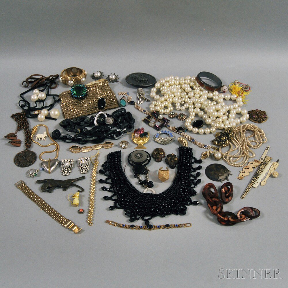 Appraisal: Group of Costume Jewelry including faux pearls paste and rhinestone