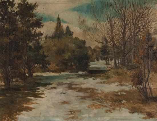 Appraisal: Thomas Mortimer Fleming American d Winter in the Woods oil