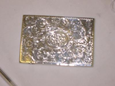 Appraisal: A VICTORIAN CARD CASE with hinged top leaf and scroll