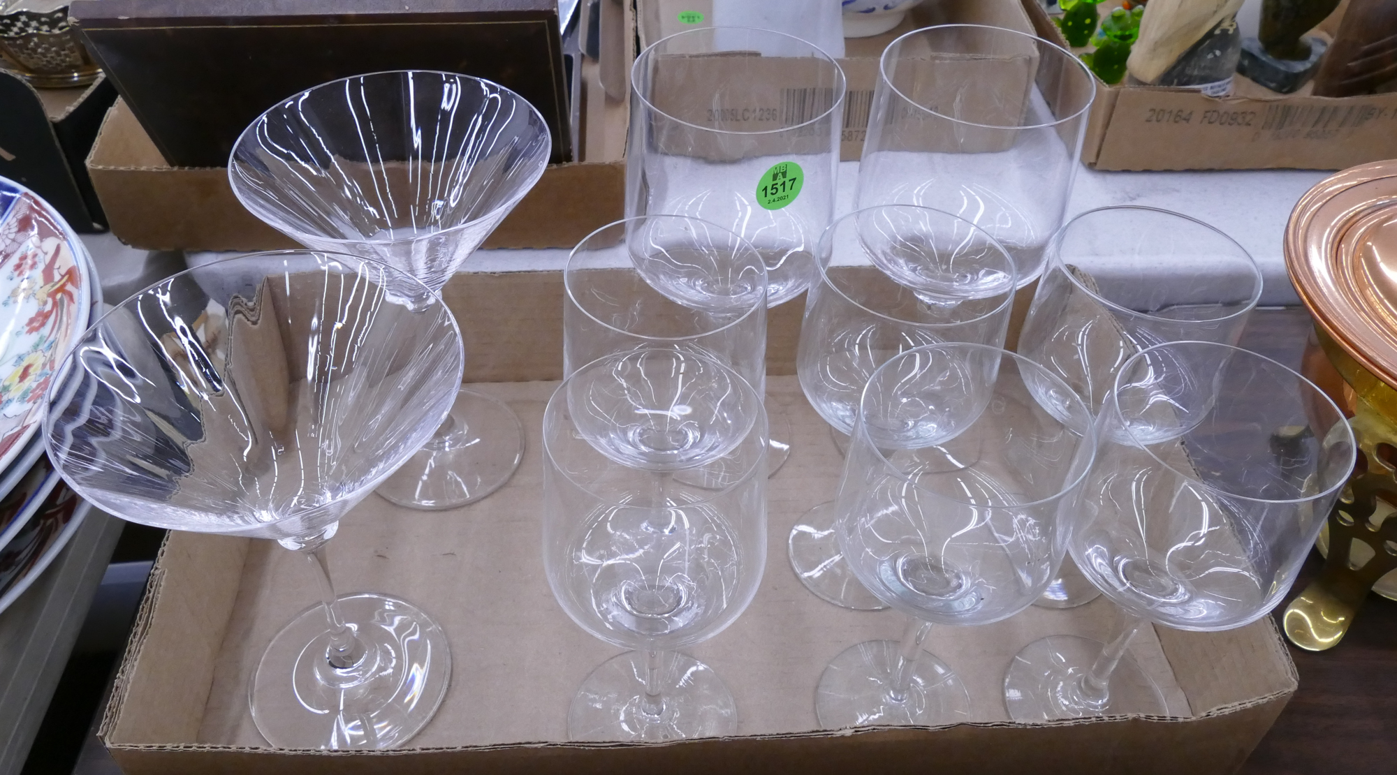 Appraisal: Box Designer Crystal Stemware