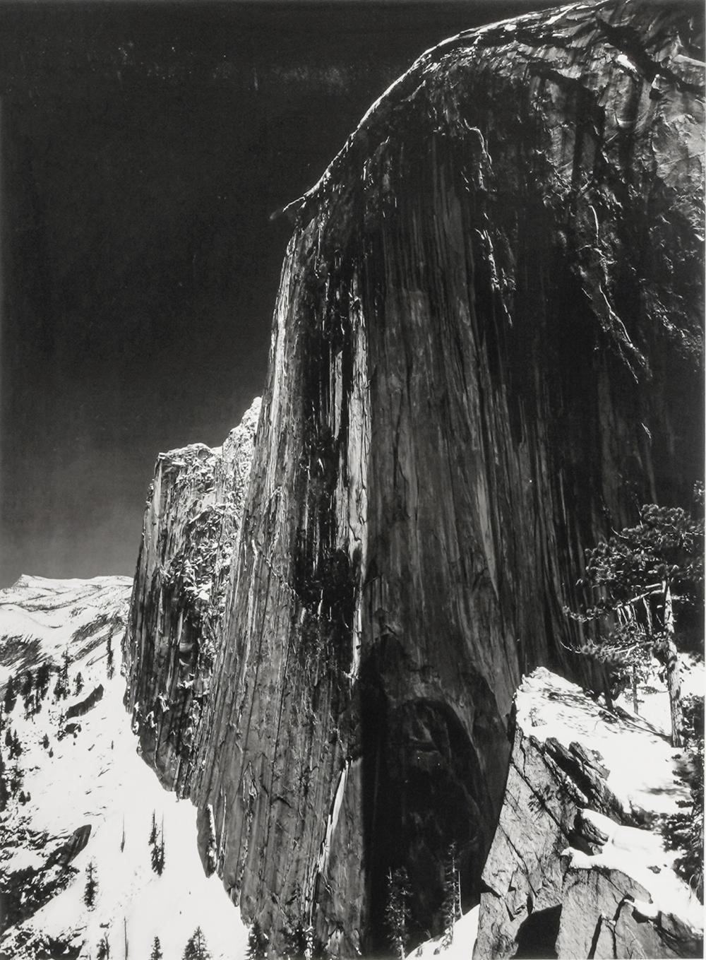 Appraisal: ANSEL ADAMS - MONOLITH FACE OF HALF DOMEAA embossed mark