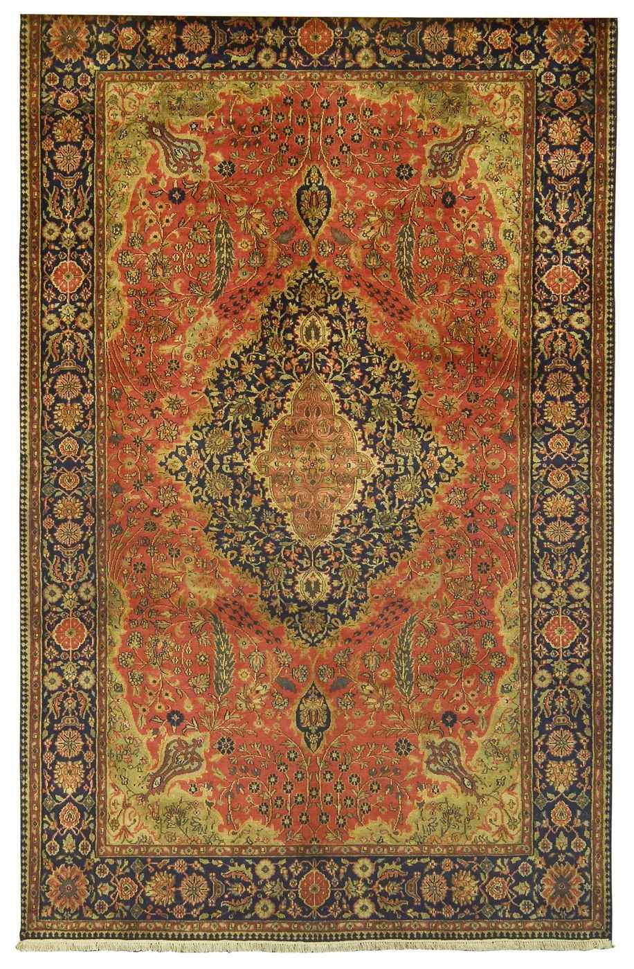 Appraisal: ORIENTAL RUG PERSIAN DESIGN ' x ' '' Lozenge-form central