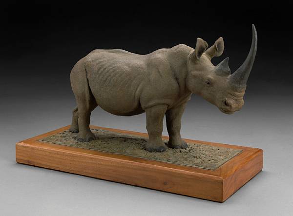 Appraisal: Scale Model of a Rhinoceros By Louis Paul Jonas Jonas