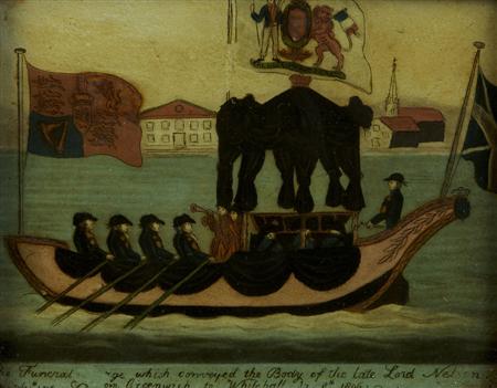 Appraisal: The funeral barge which conveyed the body of the late