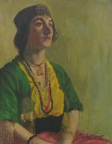 Appraisal: Sandor Vago American - Portrait of a Serbian Woman in