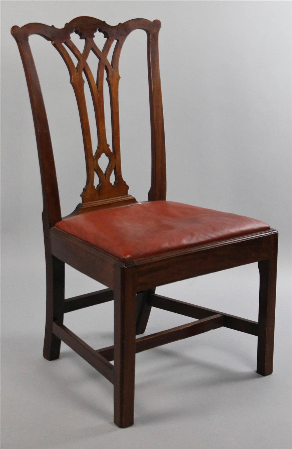 Appraisal: PHILADELPHIA CHIPPENDALE CARVED MAHOGANY SIDE CHAIR having a shaped crest