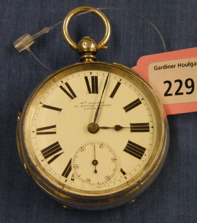 Appraisal: Silver lever pocket watch hallmarked London the dial and movement