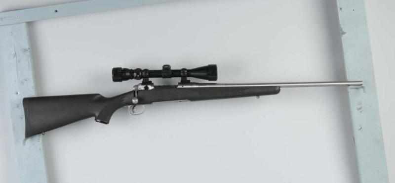 Appraisal: Savage Model Rifle w Scope Description winchester Black synthetic stock