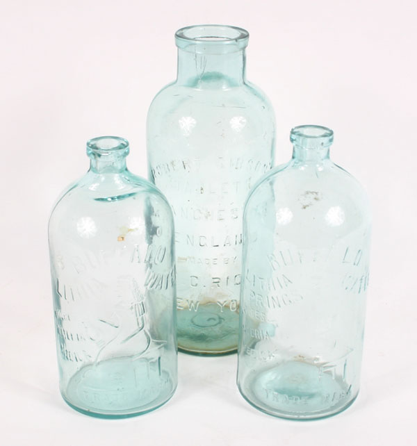 Appraisal: Lot of three glass bottles Robert Gibson's Tablets and two