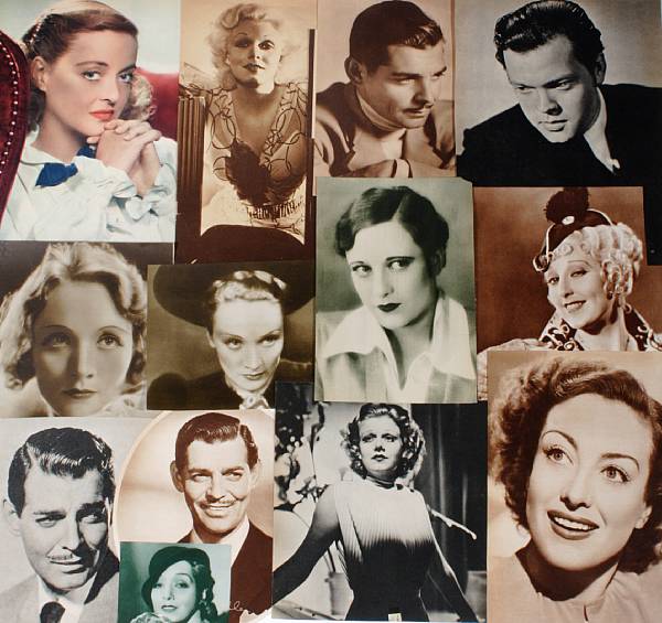 Appraisal: A massive collection of clipped movie star images from magazines