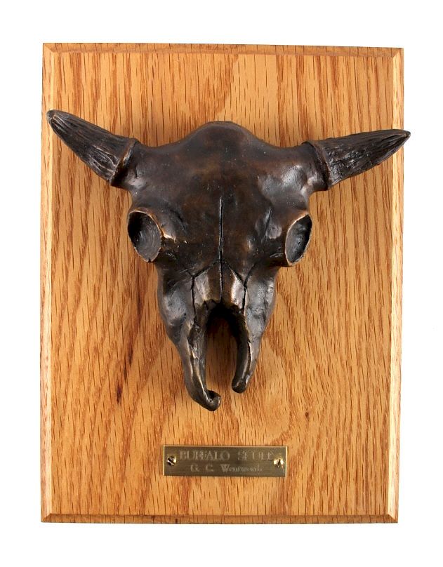 Appraisal: G C Wentworth Buffalo Skull Bronze Sculpture This is an