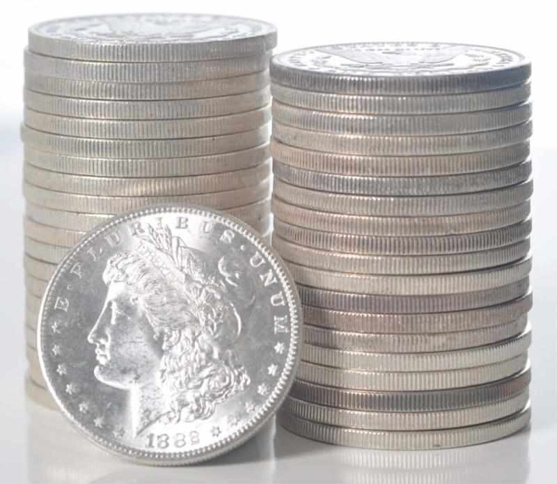 Appraisal: Lot of Morgan Silver Dollar Rolls Description coins S and