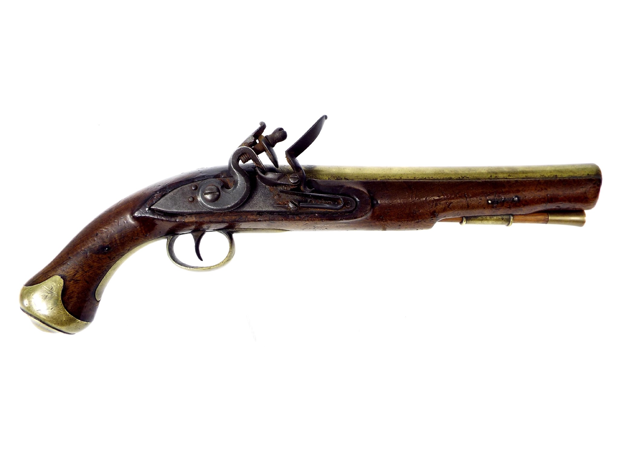 Appraisal: George III Tower Light Dragoon pattern naval flintlock pistol with