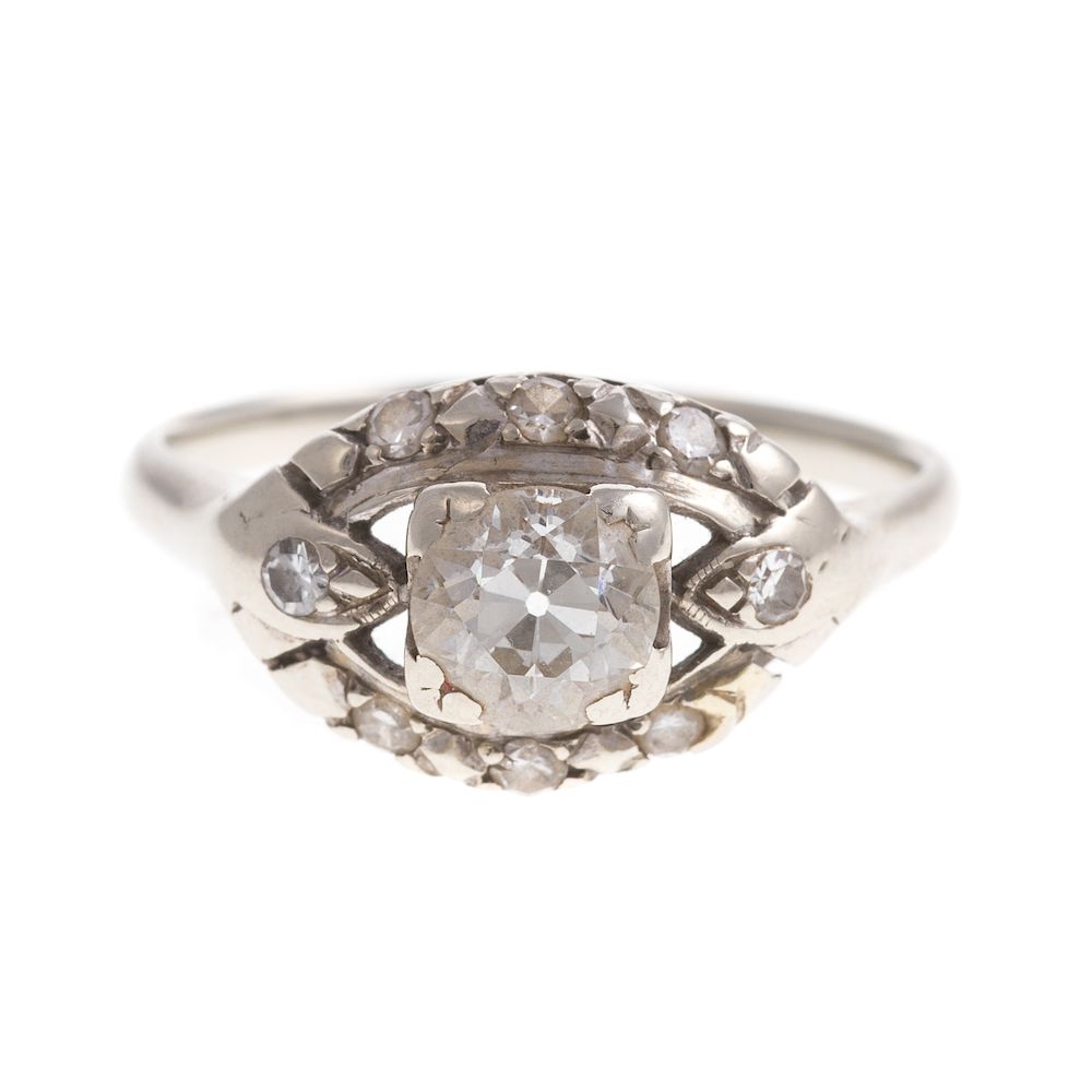 Appraisal: A Ladies Vintage Diamond Ring in K Gold K white