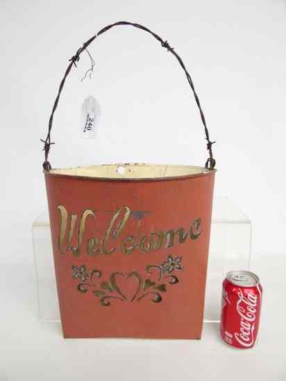 Appraisal: Sap bucket ''Welcome'' pocket