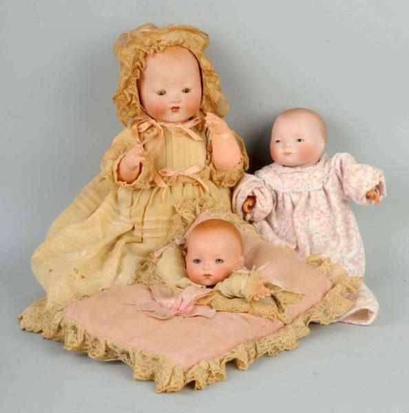 Appraisal: Lot of Baby Dolls with Bisque Heads Description A M