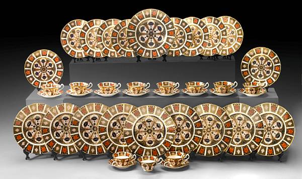 Appraisal: A Crown Derby Imari pattern part dinner service date codes