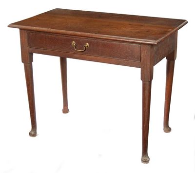 Appraisal: An early George III oak side table with a moulded